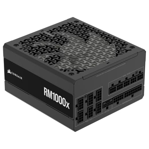 CORSAIR RM1000x ATX 3.1 PCIe 5.1 Ready Fully Modular 1000W Power Supply – Low-Noise, Cybenetics Gold Efficiency, Native 12V-2x6 Connector – Black