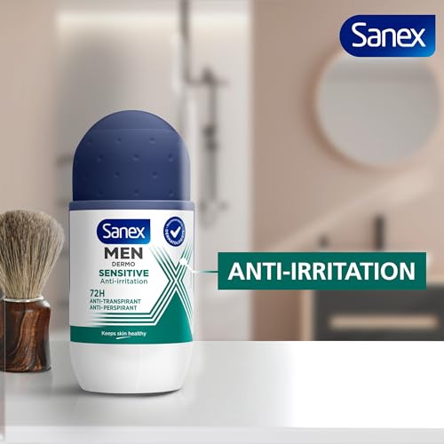 Sanex Men Sensitive Roll-On Deodorant 6x50ml - 48hr Protection - Image 3
