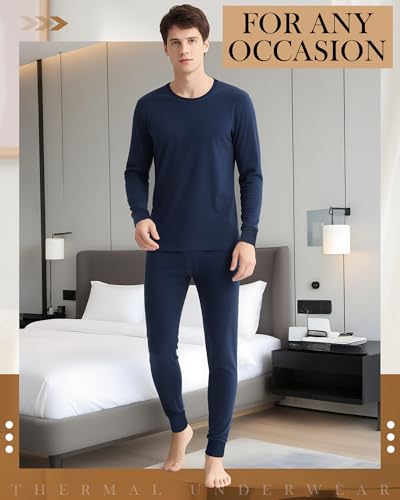 12 Pack Men's Thermal Underwear Sets Long Underwear Fleece Lined Top Bottom Base Layer for Cold Weather,Homeless4