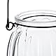 Relaxdays Windlicht Glas, 12er Set, Teelichthalter mit Henkel, H x D: 7,5 x 8 cm, rundes Kerzenglas, transparent