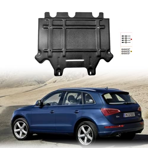Image of New Engine Splash Shield Fit for Audi Q5 2009-2017 Under Engine Cover Compatible with Q5 2010-2016 Engine Guard Fit for Q5 2011 2012 2013 2014 2015 Front Engine Gearbox Guard