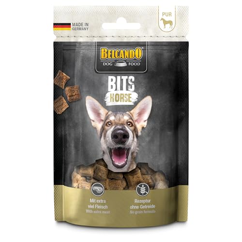 BELCANDO Bits Horse 90 g | Premium-Hundesnacks | Getrocknetes Fleisch | 100% natürlich