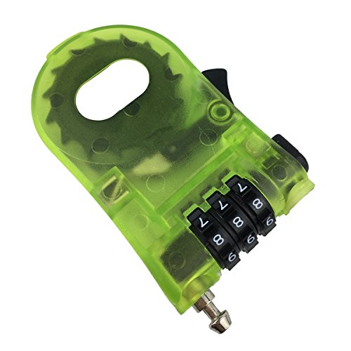 ZNSJ Cable Lock Retractable Travel Lock/Snowboard Lock - Combination Padlock 35-inch - Green