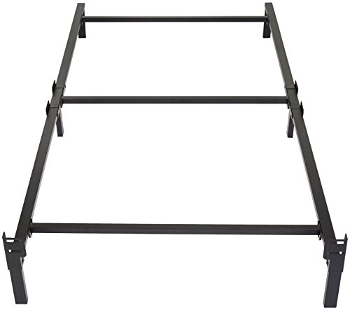 Amazon Basics Metal Bed Frame, 6-Leg Base For Box Spring And Mattress - Twin, 74.5 X 38.5-Inches, Tool-Free Easy Assembly #TOP1
