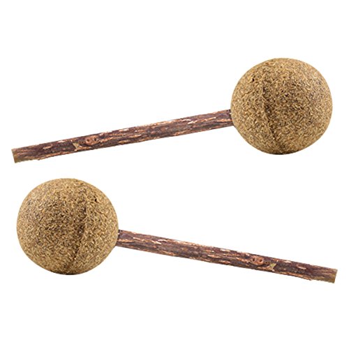 cjixnji Catnip Lollipop, in Legno Dente Pulizia Snack Bar Cat Peppermint Lollipop Fun Catnip Toy Pet Gattino Giocattolo (2 Pezzi)