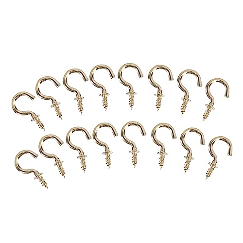 Alipis 20pcs Metal Ceiling Hooks Heavy Duty Screw-in Cup Hooks Hangers for Ceiling Easy Install