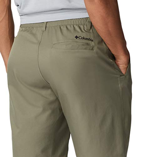 Columbia Bermuda masculina M Mist, proteção solar, verde pedra, 36