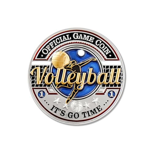 Armor Coin & Emblem - Volleyball Challenge Coin - Game -Memorabilia - Encouragement Gift Ideas - Recognition for Volleyball Player Coach Official (Without Tin Box)