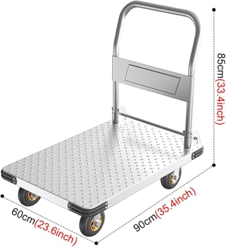 Carretilla plegable para carga con ruedas giratorias 360° miniatura 7
