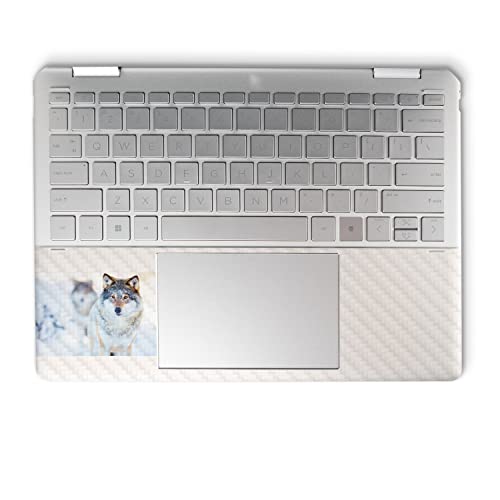 Image of MightySkins Carbon Fiber Skin Compatible with HP Spectre x360 14 inch (2022) Full Wrap Kit - Alpha Wolf | Protective, Durable Textured Carbon Fiber Finish | Easy to Apply | Made in The USA