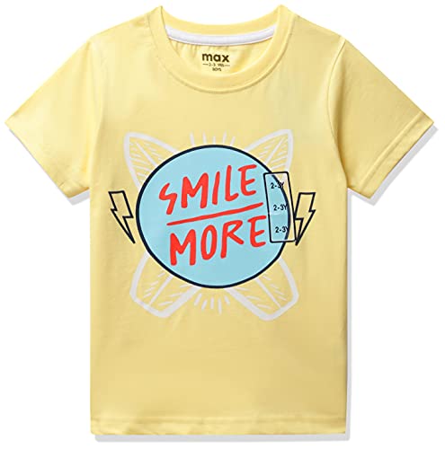 Image of Max Boys Typographic Print Crew Neck T-Shirt