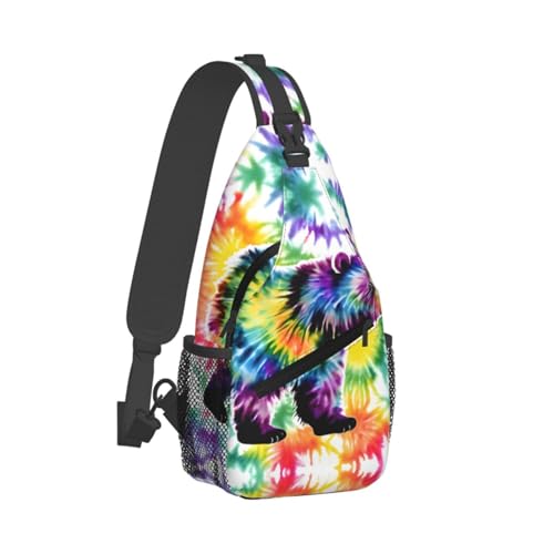 Mochila cruzada deportiva unisex negra MyPiky miniatura 2