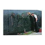Reflections on The Vietnam War Memorial Wall by Lee Teter Canvas Wall Art Poster Decor for Living Room and Bedroom Wall Modern Home Framed or Unframed (Unframe,8in*12in)