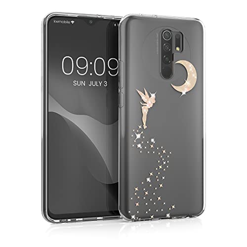 kwmobile Carcasa Compatible con Xiaomi Redmi 9 - Funda de TPU Hada Brillante en Oro...