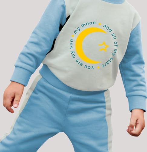 Image of LOFN Stylish Winter Wear Kids Clothing Sets Sweatshirt And Trackpant Set (KDSW33DPL5-WHSB)