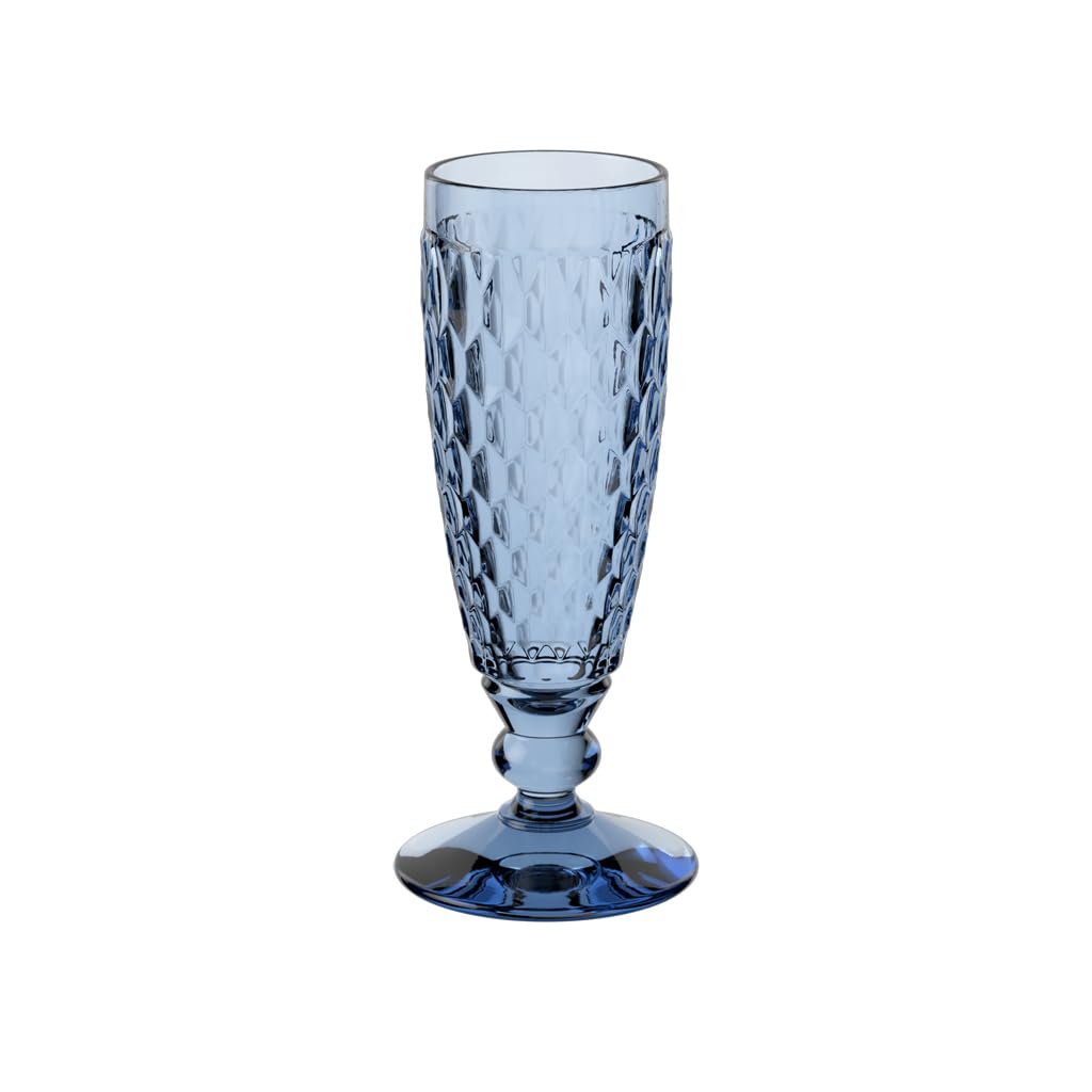 Boston Coloured 163 mm Champagne Flute, Blue