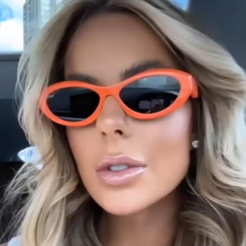 Retro Polygon Small Cat Eye Women Sunglasses Fashion Oval Uv4003