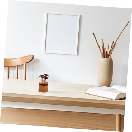 Difusor aromático eléctrico mini de madera forma hongo miniatura 6