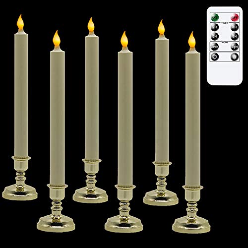 Wondise Remote Flameless Window Taper Candles with Timer and Suction Cups, Battery Operated