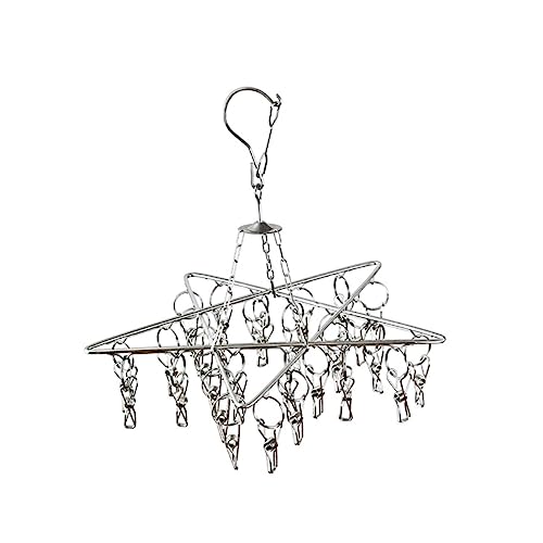 Garneck Tendedero de Calcetines Forma de Estrella Perchero Multiusos para Ropa Interior y Sujetadores Hogar Incluye Pinzas de Inoxidable