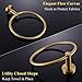 APLusee Towel Ring for Bathroom Wall, Brushed Gold Hand Towel Ring Holder, Heavy Duty SUS 304 Stainless Steel Modern Bathroom Accessories