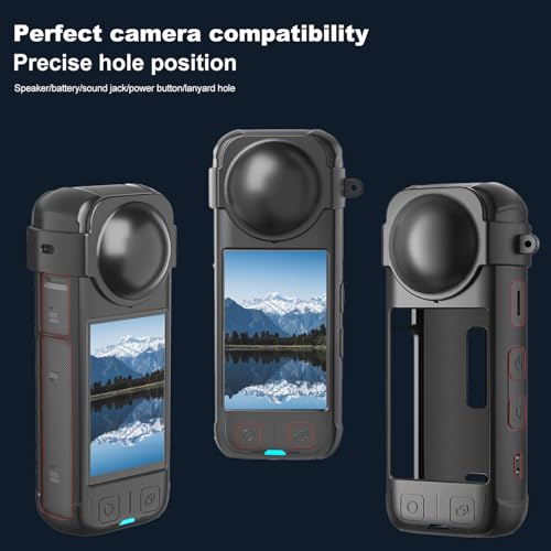 Image of Camera protective accessories kit including Insta 360 X4 Lens guards silicone protective case /screen protector /camera bag (with buckle) /Lens guards on front back