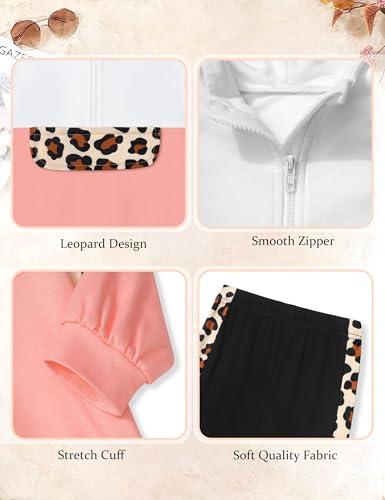 Toddler Girl Clothes Camo 2 Piece Little Girls Clothes Half Zip Up Hoodies Color Block Outfits Sweatshirt Pant Sets