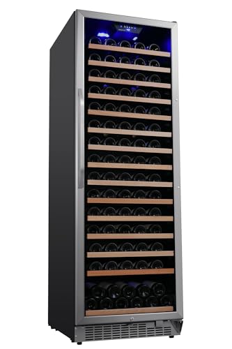 Image of EdgeStar CWR1662SZ 24 Inch Wide 151 Bottle Capacity Built-In or Free Standing Single Zone Wine Cooler with Even Cooling Technology - Stainless Steel