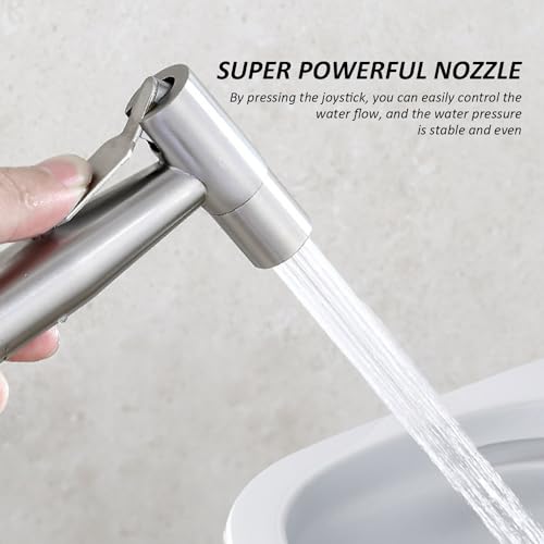 1 Stück Handbrause, Wc-Duschkopf Aus Edelstahl, Bidet-Sprühset Aus Edelstahl, Hand-Bidet-Sprühgerät Für Toilette, Handbrause (Silber) – Bild 5