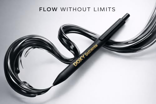 Bolígrafos Gel Negro – Pack de 6, Punta Fina 0.5mm miniatura 6