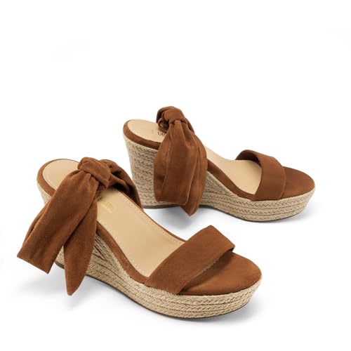 Image of DREAM PAIRS Women's Espadrille Wedge Sandals | Espadrilles wedges tie lace up sandals,Ankle strap platform dressy shoes,Comfortable open toe sandals