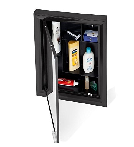 Nilkamal-Gem-Rich-Look-Bathroom-Plastic-Corner-Cabinet-with-MirrorBathroom-Mirrors-1-Door-Storage-Black Nilkamal Gem Rich Look Bathroom Plastic Corner Cabinet with Mirror|Bathroom Mirrors |1 Door |Storage (Black)