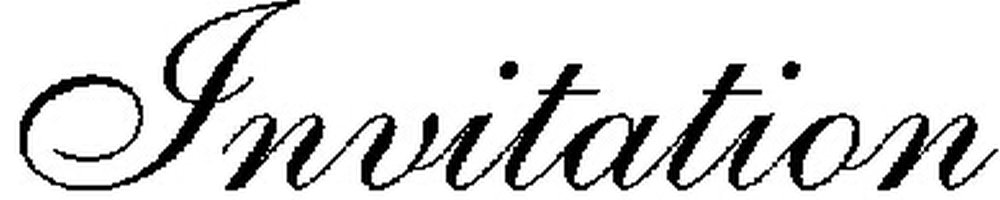 Art Stamps Black Script Invitation Stamp,