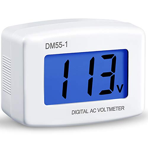 Voltage Test Monitor Flat US Plug AC 80-300V LCD Digital Voltmeter Panel Power Volt Test Monitor...
