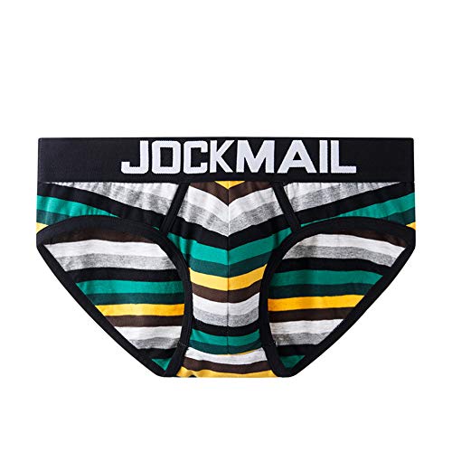 JOCKMAIL Men Underwear Briefs Slip Shorts Sexy Male Panties Striped Breathable Low Waist jocks3