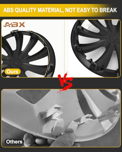 Image of ABX Hubcaps,15 inch hubcaps Set of 4, Wheel Rim Cover ABS Material, Snap On Car Truck SUV Replacement, for Toyota Camry Nissan Mazda etc