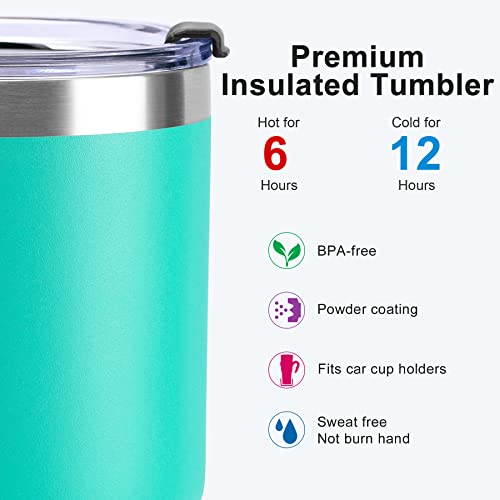 Koodee 30 Oz Tumbler With Lid And Straw Stainless Steel Vacuum Insulated Coffee Travel Mug With Handle, Bpa Free (30 Oz, Teal) #TOP1