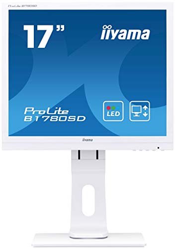 iiyama ProLite B1780SD-W1 43cm (17 Zoll) LED-Monitor SXGA (VGA, DVI, Höhenverstellung, Pivot) weiß