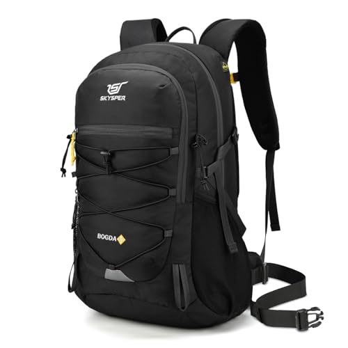 SKYSPER Wanderrucksack 25L, Klein Rucksack mit Rückenbelüftung aus atmungsaktivem 3D Air Mesh Tagesrucksäcke mit Regenschutz für Wandern Outdoor SKYSPER Wanderrucksack 25L, Klein Rucksack mit Rückenbelüftung aus atmungsaktivem 3D Air Mesh Tagesrucksäcke mit Regenschutz für Wandern Outdoor