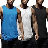 COOFANDY Men's 3 Pack Workout Tank Tops Sleeveless Gym Shirts Bodybuilding Fitness Muscle Tee Shirts