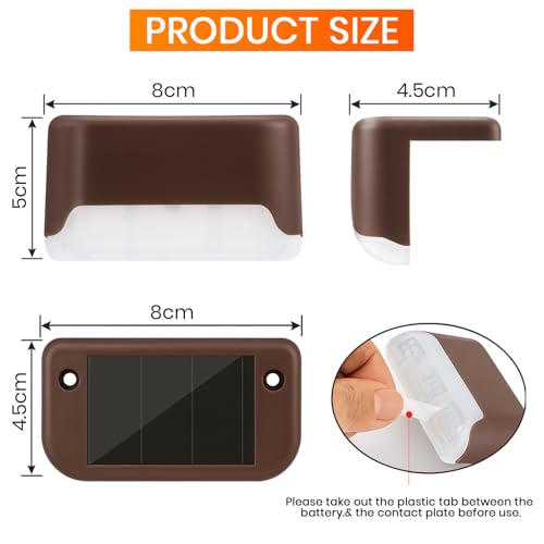 Image of EMBOX Solar Light Outdoor Home Garden Waterproof Stair Deck Pool Patio Fence Gate Yard Floor Step Railing Window Balcony Sunlight Pathway