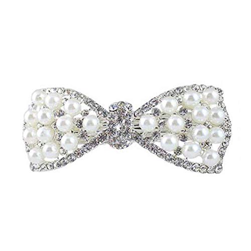Mengonee Les femmes Rhinestone Bow cheveux clip fille Épingle femmes Ornements bowknot tête Barrette strass épingle à cheveux