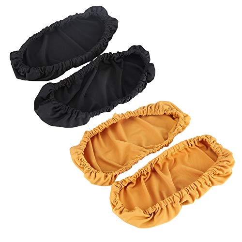 Cubierta del reposabrazos - Fundas de brazo de silla elásticas extraíbles for sillón de oficina 1 par (Color : Black)