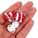 Hemoton 6pcs Christmas Pet Collar Bells Set, Metal Decorative Cat Dog Collar Charms with Santa Snowman Red Hats, Multi-Function Hanging Bells for Holiday Pet Accessories