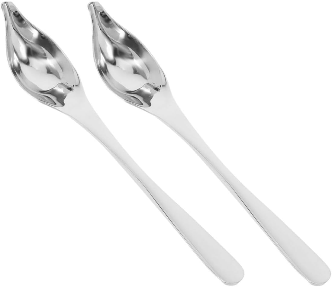 Saucier Spoon 2pcs 304 Stainless Steel with Tapered Spout