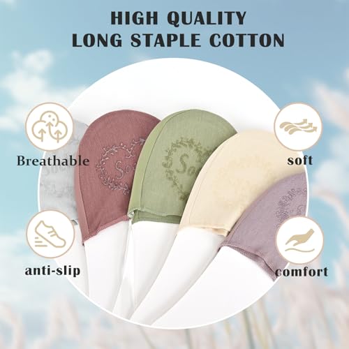 No Show Socks with Invisible Sling Back Womens, 6 Pairs Low Cut Half Toe Topper Socks with Non-Slip Straps for Heels3