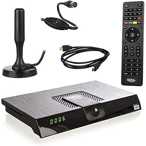 Xoro HRT 8720 KIT DVB-T2 Receiver (HDTV, 6 Monate freenet TV, PVR, aktive Zimmerantenne, 1,2m HDMI-Kabel) schwarz Cover
