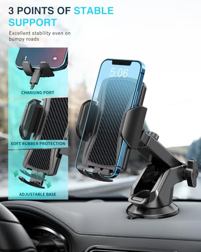 Hoppac Handyhalterung Auto, Ultrastarker Saugnapf Handyhalter Auto Armaturenbrett Windschutzscheibe… – Ansicht 4