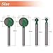 Mesee 4 Pieces Ball End Groove Router Bits, 6mm Shank Carbide Tipped Core Box Round Nose Grooving Router Bit Set Woodworking Milling Carving Cutter Tool