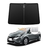 【強化版】日産 ノート E13系 フロントガラスサンシェード 3代目 E13/SNE13 R2.12-現行 UVカット 吸盤不要 6層構造 遮光断熱 夏 紫外線 UVカット 簡単着脱 内装パーツ 車種専用設計 折り畳み式 収納袋付き